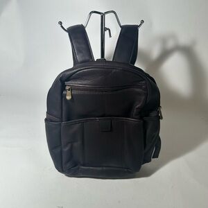 Black Structured Backpack with Durable Fabric